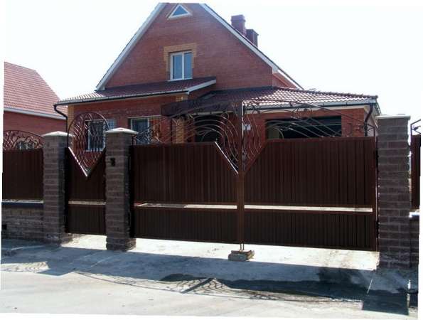 Забор из проф листа, ворота из проф листа, калитка из проф настила,заборы,ограды в Барнауле фото 7