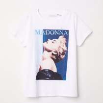 Белая футболка с принтом hm x Madonna, в Обнинске