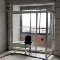Балконный стеклопакет с дверью, в Москве