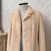 Шуба из натурального норкого меха теплая, в Москве