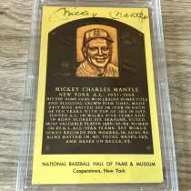Бейсбольная карта Микки Мэнтл PSA с автографом, в Ярославле