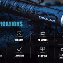 Olight Тактический наключник Olight i3T — Фонарик на светодиоде, яркостью до 180 люмен, в Москве