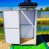 Кабина уличного душа с баком и насадкой, в Таганьково