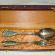 Набор столовый старинный ложка с вилкой (X289), в Москве