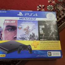 PlayStation 4 slim 2 геймпада 1 терабайт много игр, в Краснодаре