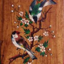 19в панно деревянное с птичками, в Санкт-Петербурге