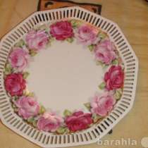 19в тарелка с розами и решоткой, в г.Санкт-Петербург