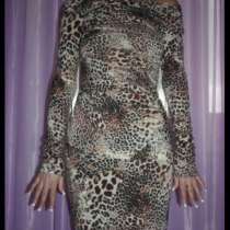 Платье новое Blumarine Италия М 46 леопард шерсть миди тепло, в Москве