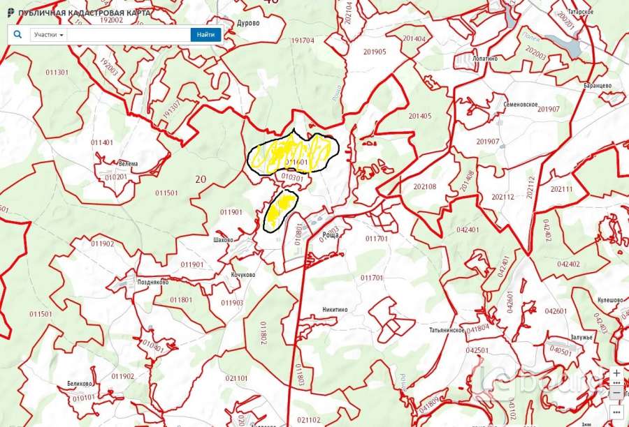 Кадастровая карта тарусский район